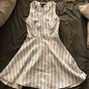 Blue and white stripped Skater dress